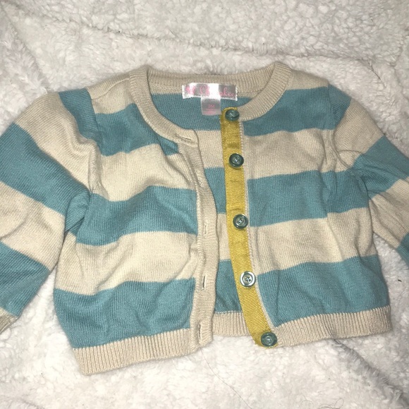 Blue and tan stripe 3 month cardigan - Picture 1 of 4